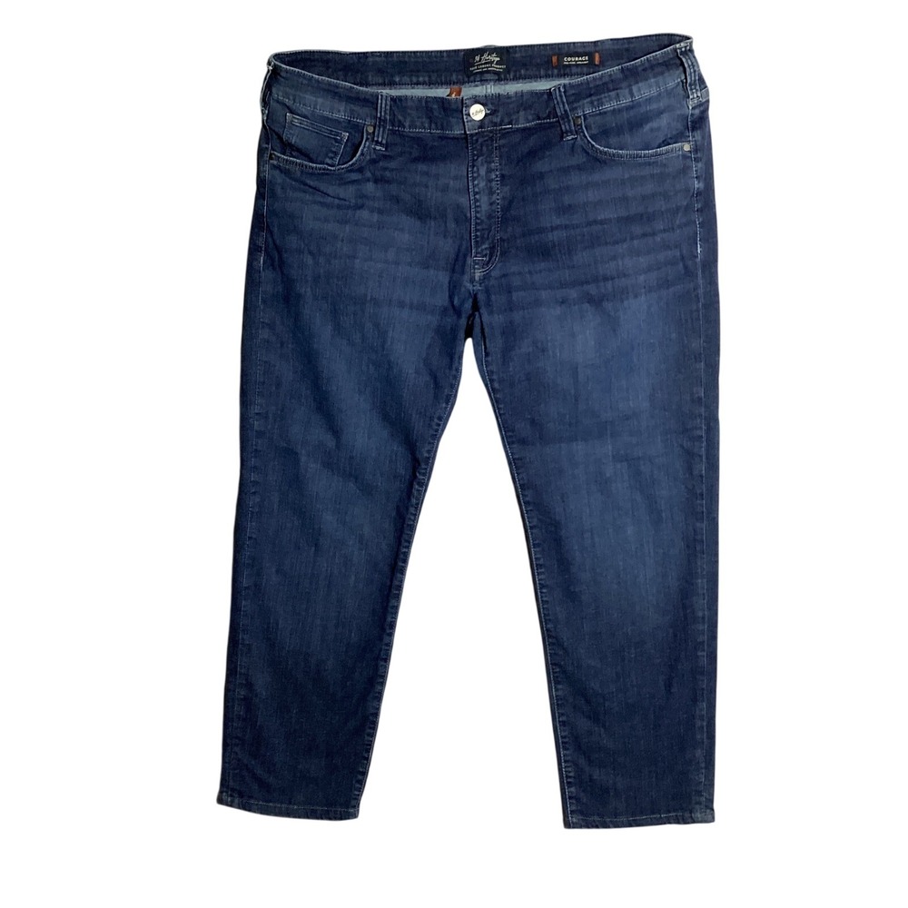 34 Heritage Men's Size W40 L32 Courage Mid Rise Straight Jeans Dark Wash Stretch
